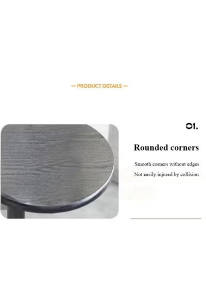 Beauenty Simple Accent Nordic Style Small Coffee Table Sofa Side Round Table End Table For Home Living Room Study Room Office Bedroom Balcony Patio Nightstand - Image 5